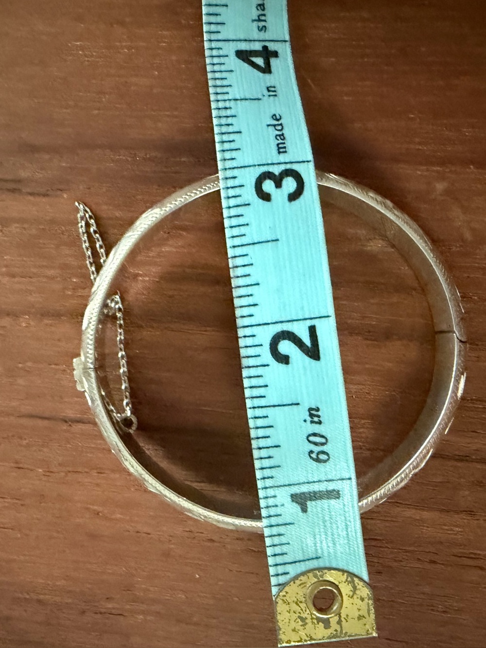 Sterling silver hinged bracelet - Picture 6 of 9